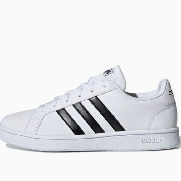 SOLD | Adidas - Grand Court Shoes - White and Black Sneakers - 9 - Picture 2 of 7